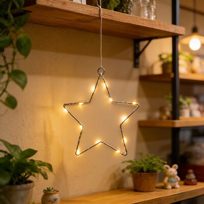 LED Lightsource Iron Art Decorative Lights Including Battery Case Made from PP Plastic and Micro Wire Containing 55 Percent Copper 45 Percent Aluminum Perfect for Indoor Outdoor