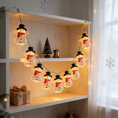 Battery-Powered LED String Lights with Warm White Light, IP65 Waterproof, and 6ft Lighted Length for Indoor & Outdoor Decor