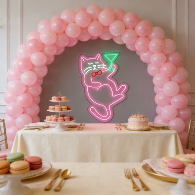 17 - Inch Cat Neon Sign, Adapter Plug - in Powered, Eco - Friendly and Energy - Saving, Suitable for Commercial Parties, Festivals, Courtyards, Minimum Order Quantity 1000 Pieces